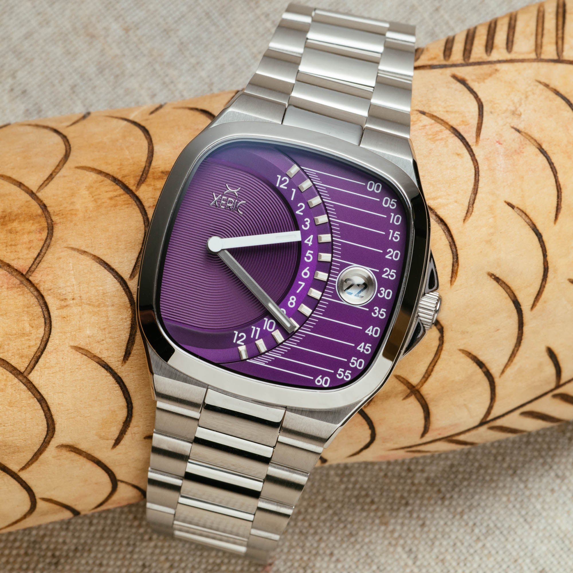Timeline Retrograde Automatic Purple | Xeric.com – Xeric Watches