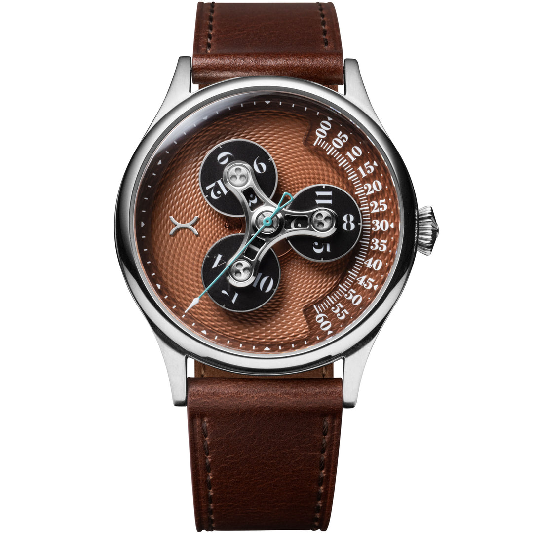 Triptych II Automatic Wandering Hour Copper
