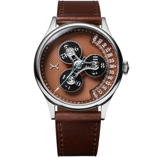 Triptych II Automatic Wandering Hour Copper