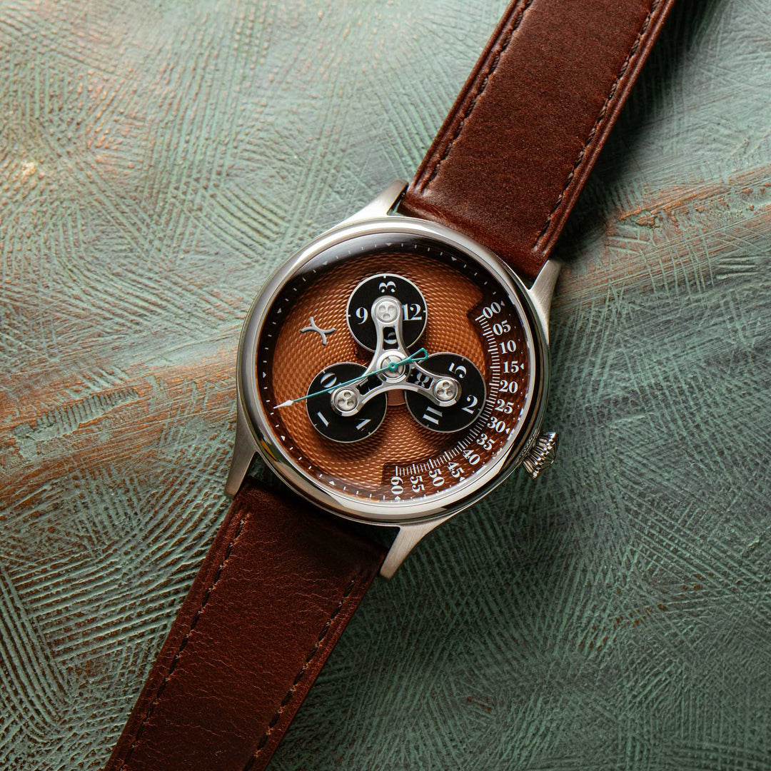 Triptych II Automatic Wandering Hour Copper