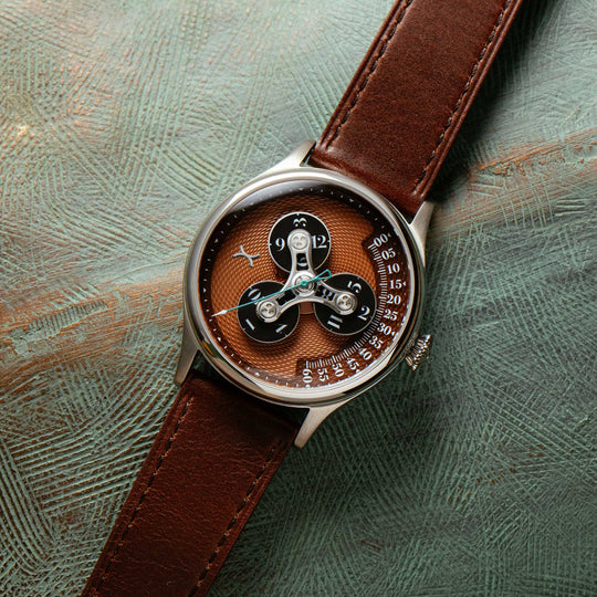 Triptych II Automatic Wandering Hour Copper