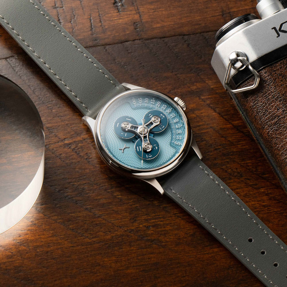 Triptych II Automatic Wandering Hour Ice Blue