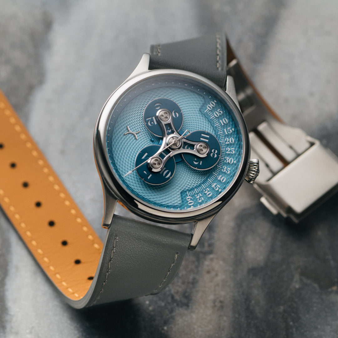 Triptych II Automatic Wandering Hour Ice Blue