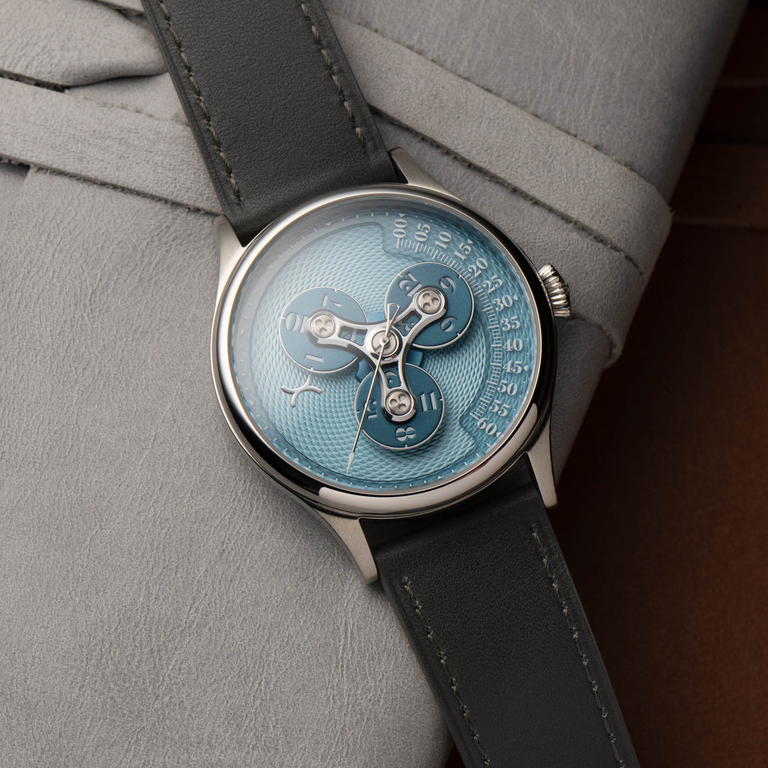 Triptych II Automatic Wandering Hour Ice Blue