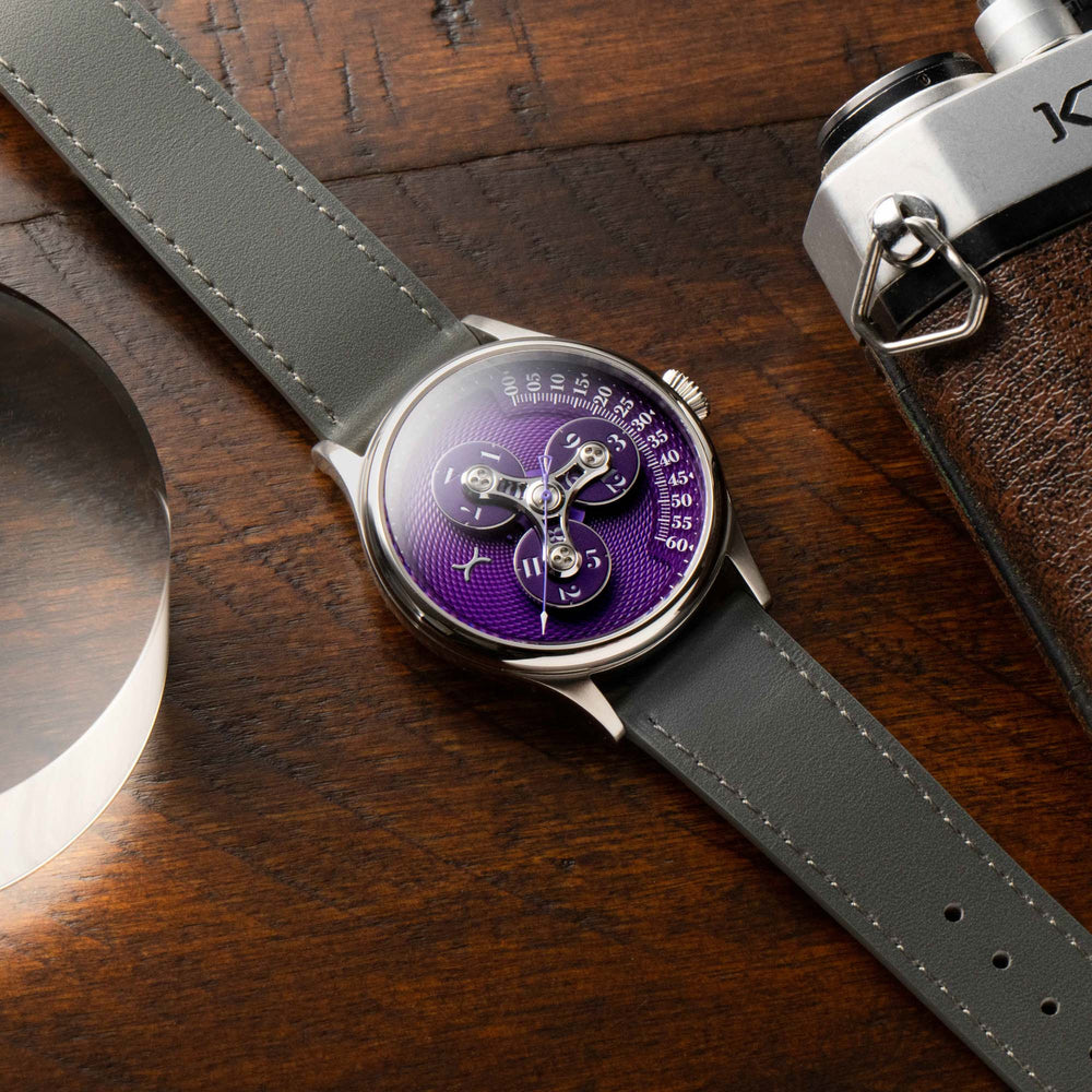 Triptych II Automatic Wandering Hour Purple