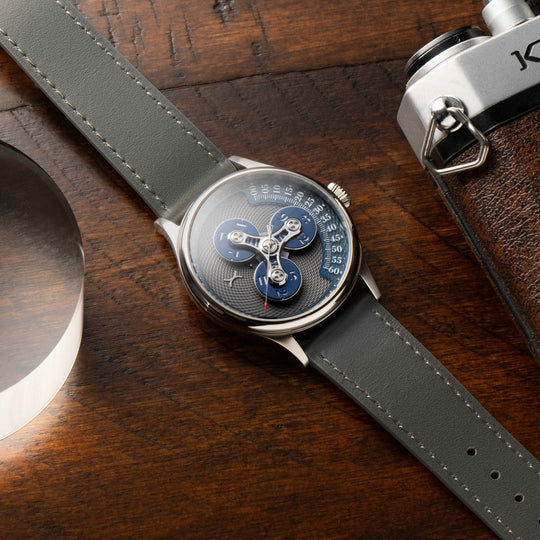 Triptych II Automatic Wandering Hour Slate Blue