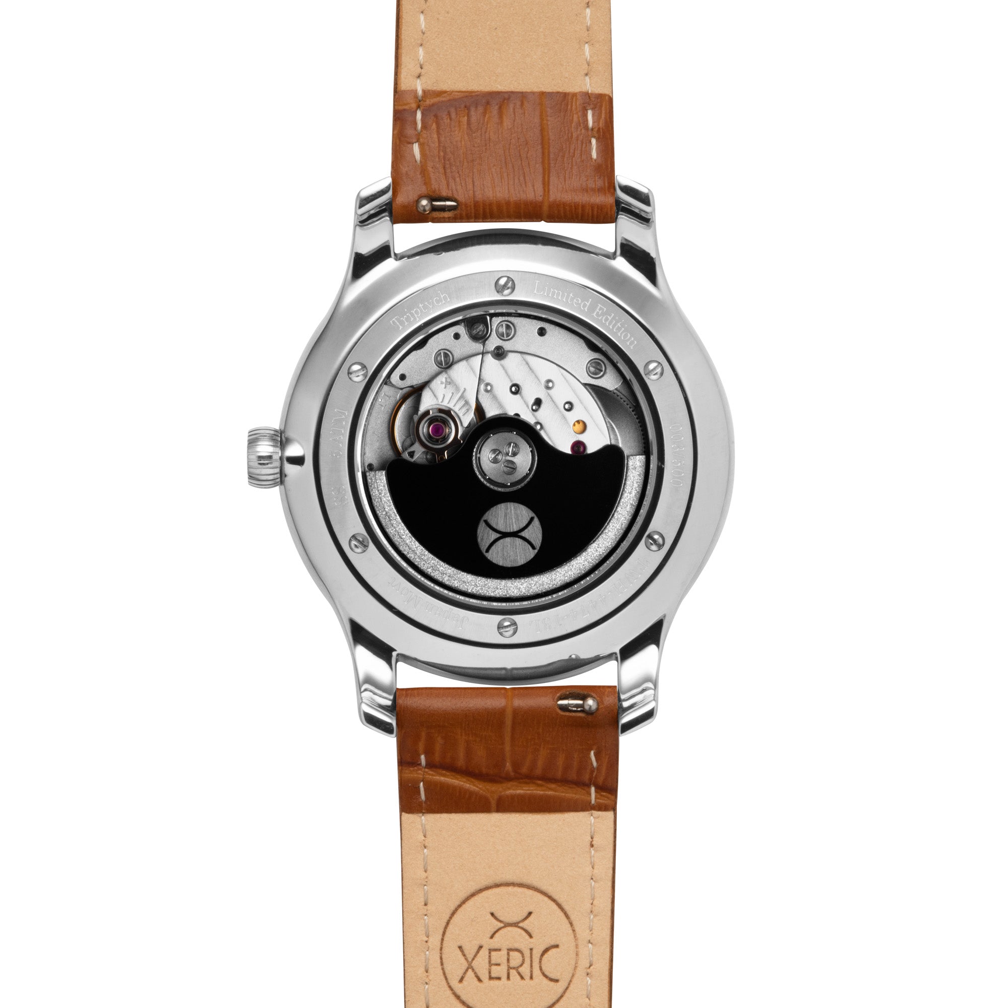 Triptych Automatic Wandering Hour Tan Blue | Xeric.com – Xeric Watches