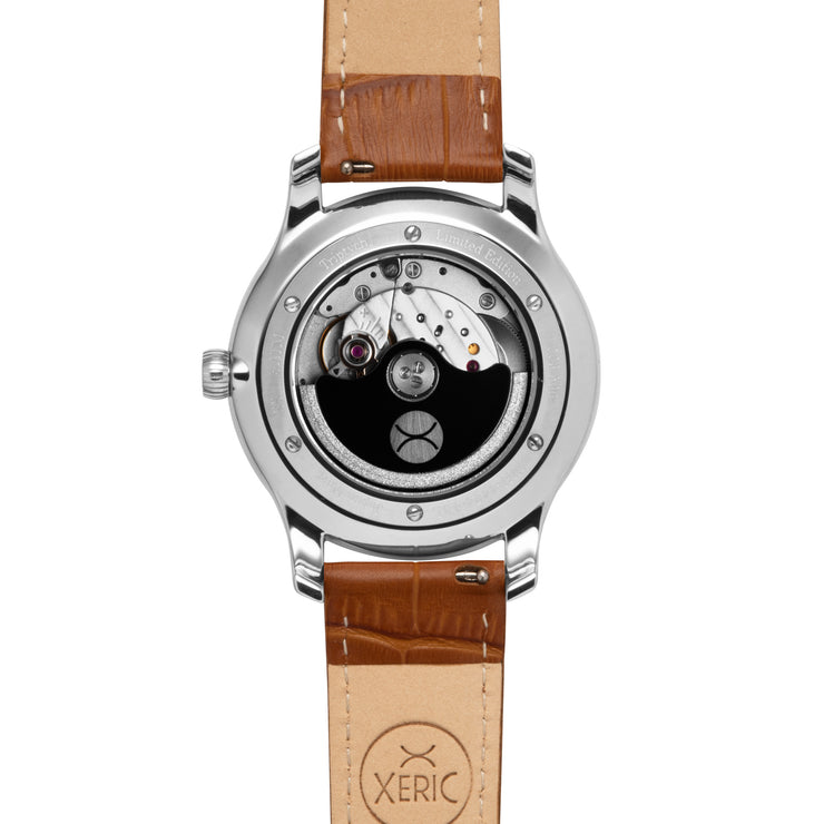 Triptych Automatic Wandering Hour Tan Blue