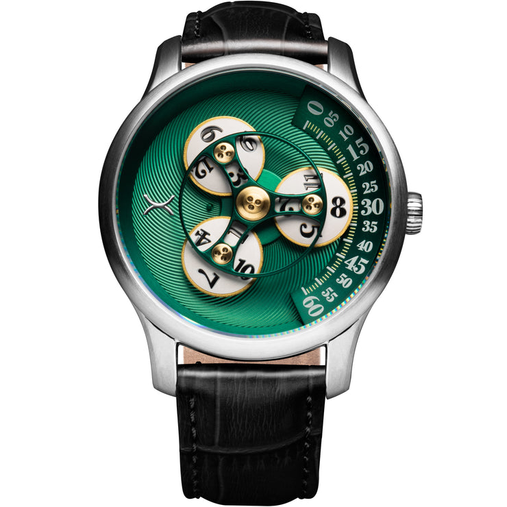 Triptych Automatic Wandering Hour Emerald