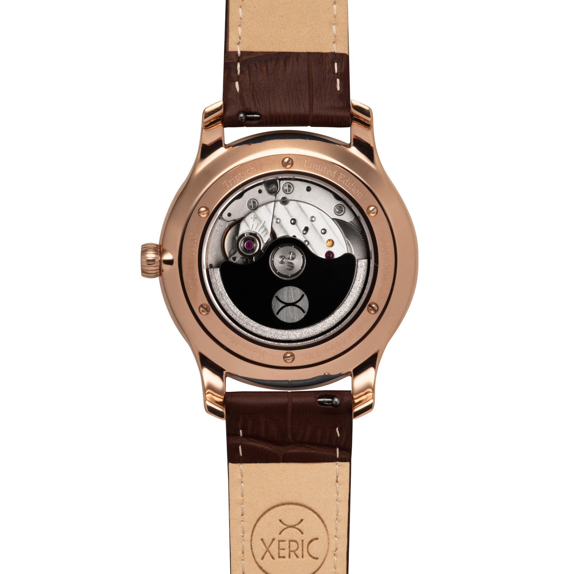 Triptych Automatic Wandering Hour Rose Gold Ocean | Xeric.com