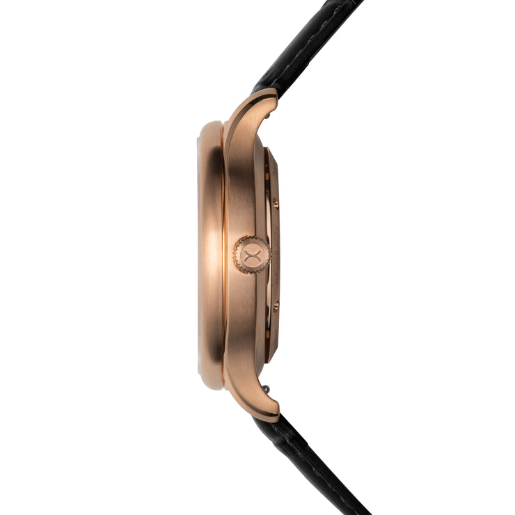 Triptych Automatic Wandering Hour Rose Gold Wine