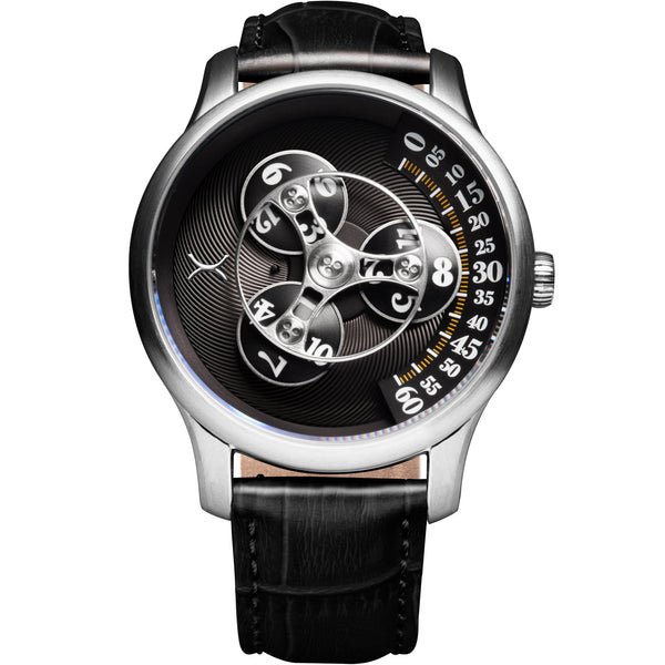 Triptych Automatic Wandering Hour Steel Black | Xeric.com – Xeric