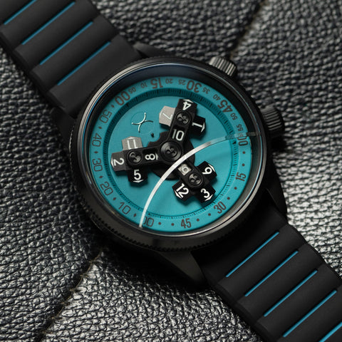 Vendetta II Automatic Wandering Hour Black Cyan Lume featured image