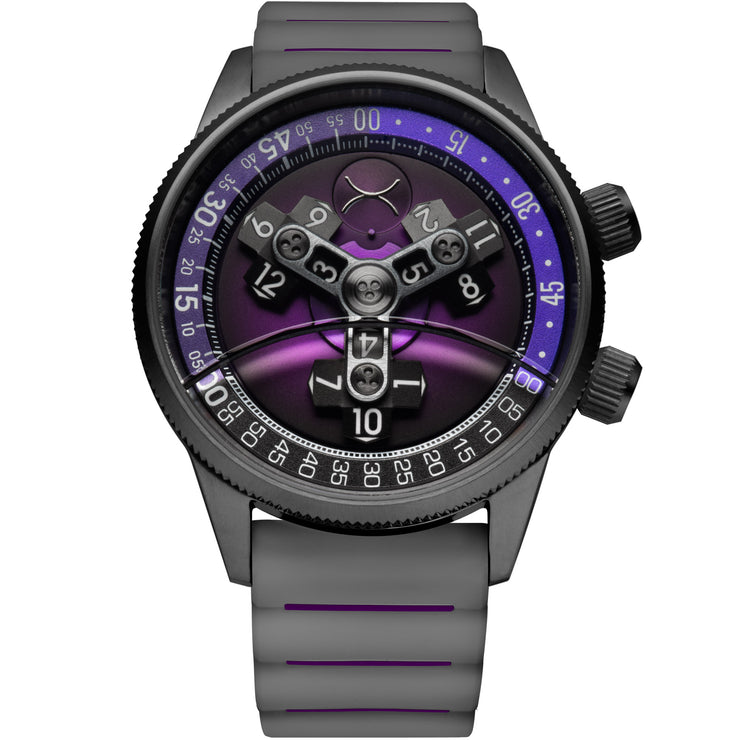 Vendetta II Automatic Wandering Hour Gunmetal Purple