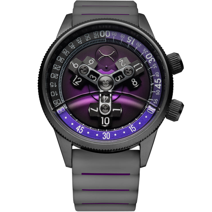 Vendetta II Automatic Wandering Hour Gunmetal Purple