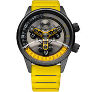 Vendetta II Automatic Wandering Hour Gunmetal Yellow