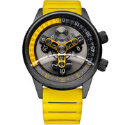 Vendetta II Automatic Wandering Hour Gunmetal Yellow