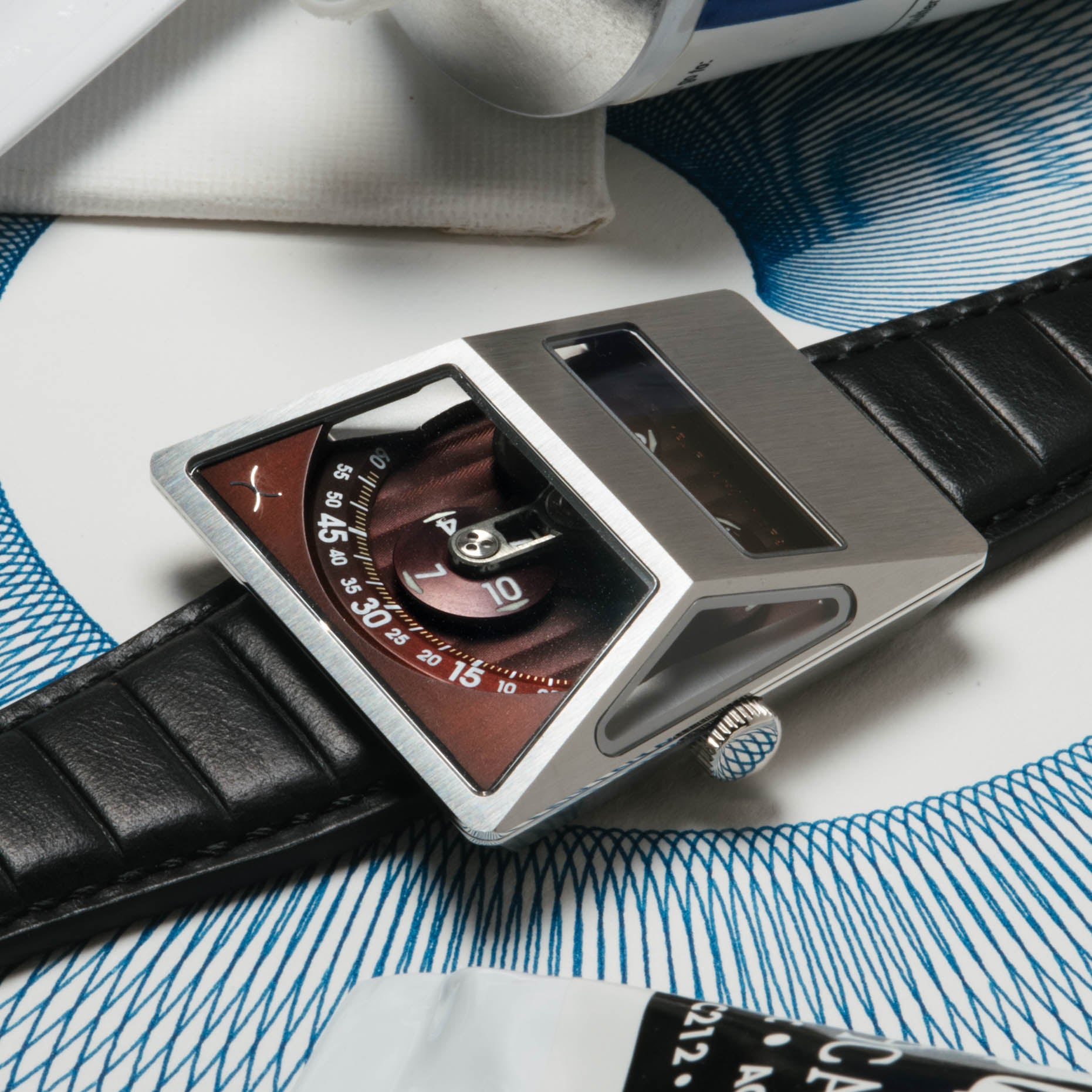 Vendetta X Automatic Black Oxblood | Xeric.com – Xeric Watches