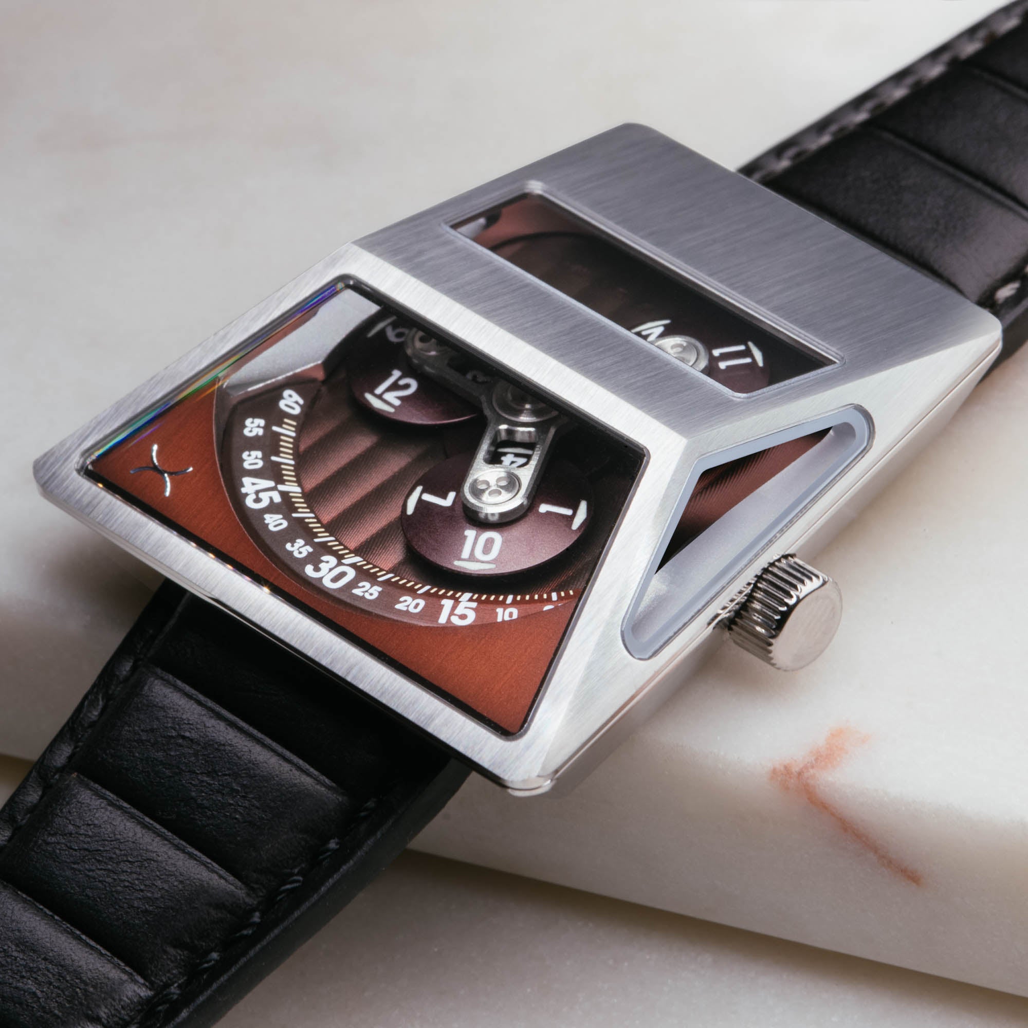 Vendetta X Automatic Black Oxblood | Xeric.com – Xeric Watches