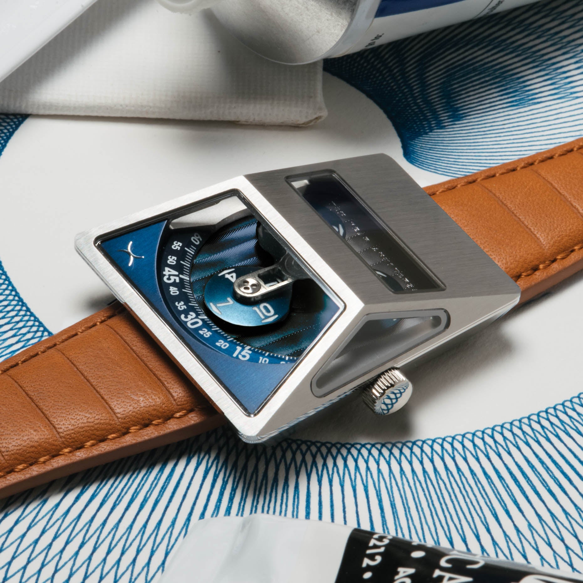 Vendetta X Automatic Tan Blue | Xeric.com – Xeric Watches