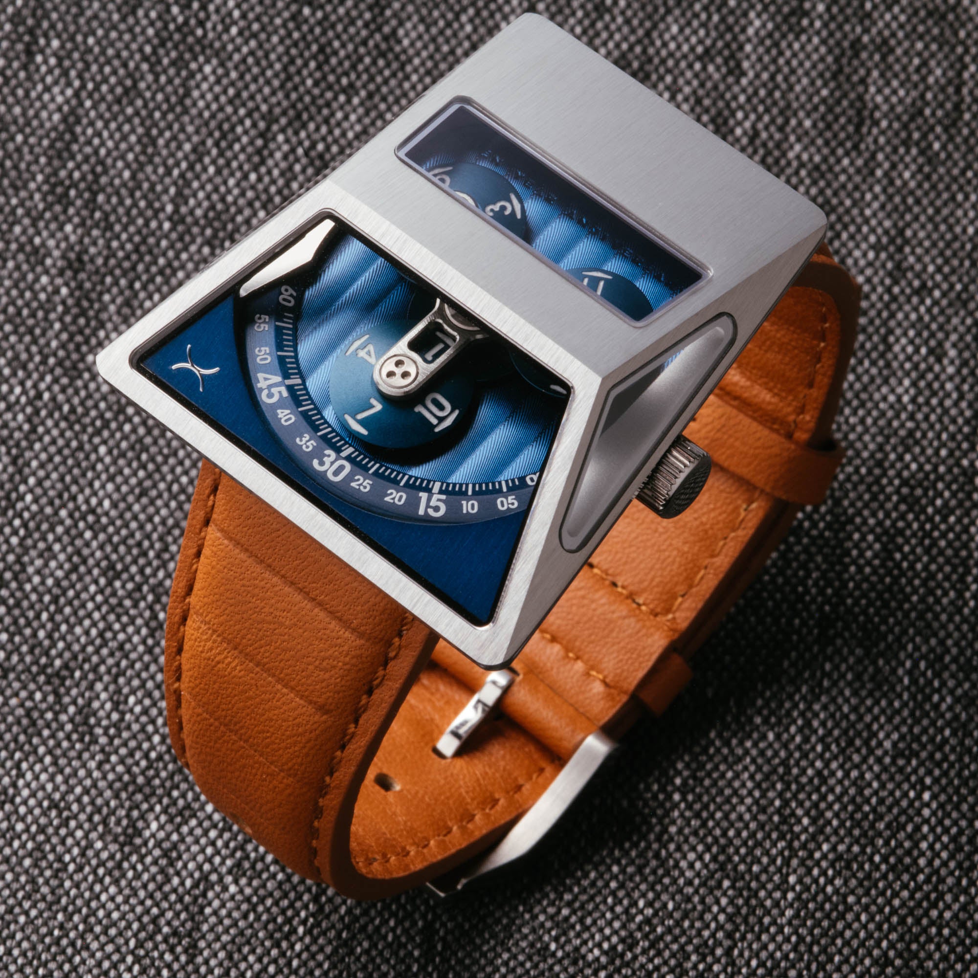 Vendetta X Automatic Tan Blue | Xeric.com – Xeric Watches