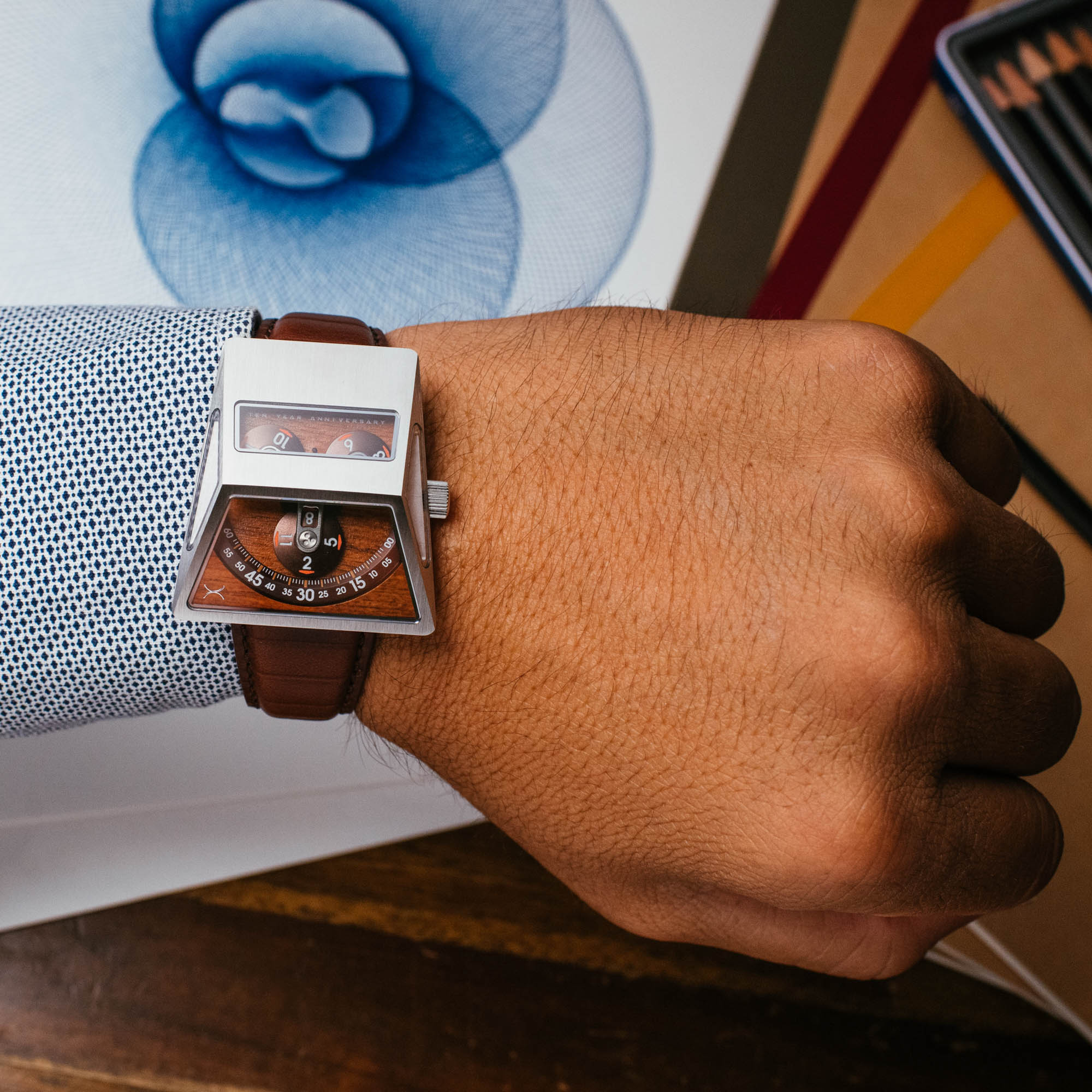 Vendetta X Automatic Brown Rosewood | Xeric.com – Xeric Watches