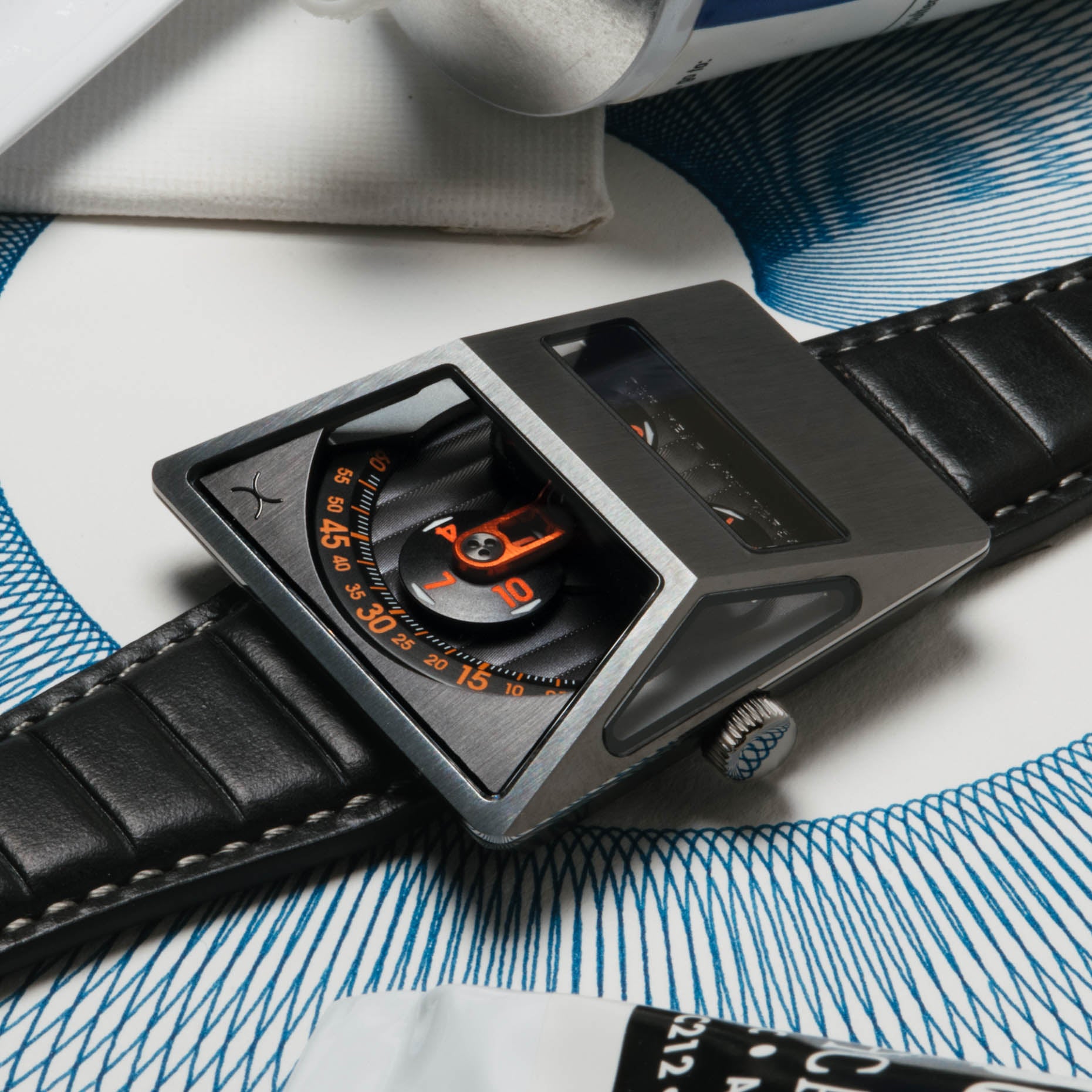 Vendetta X Automatic Gunmetal Orange | Xeric.com – Xeric Watches