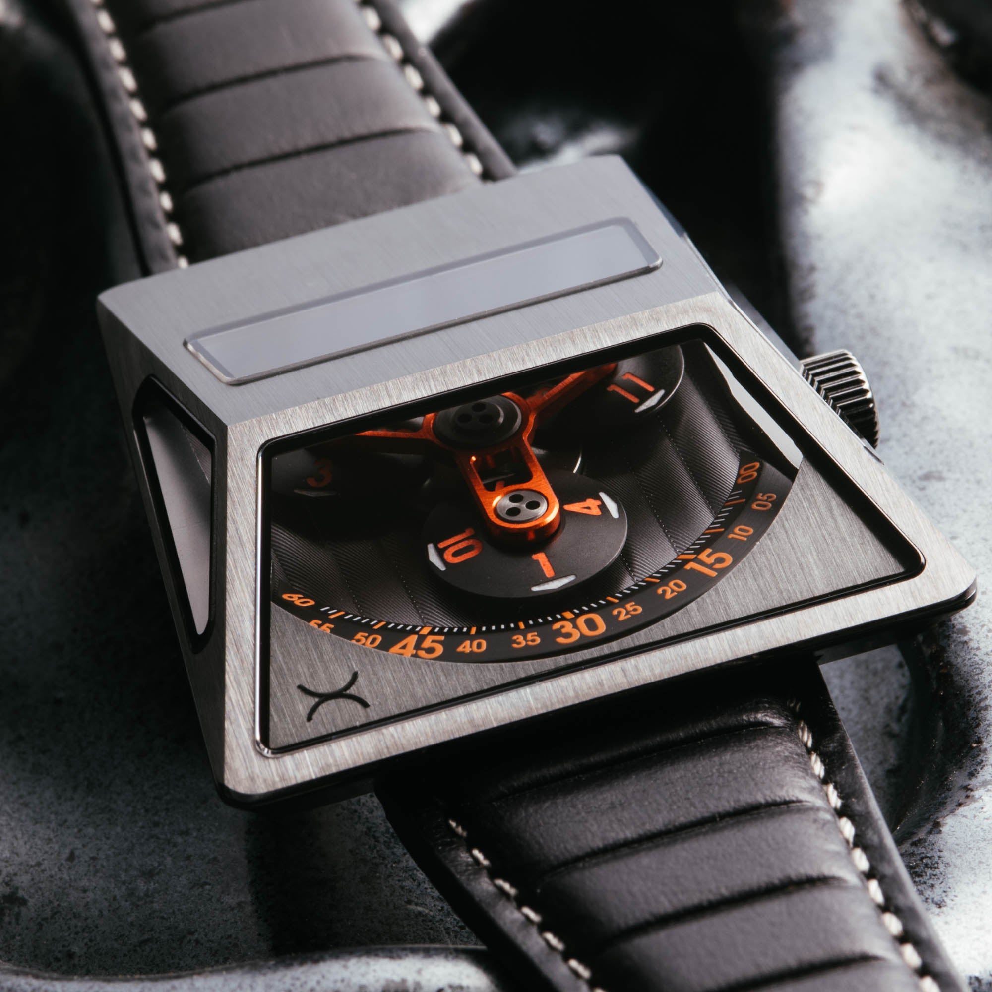 Vendetta X Automatic Gunmetal Orange | Xeric.com – Xeric Watches