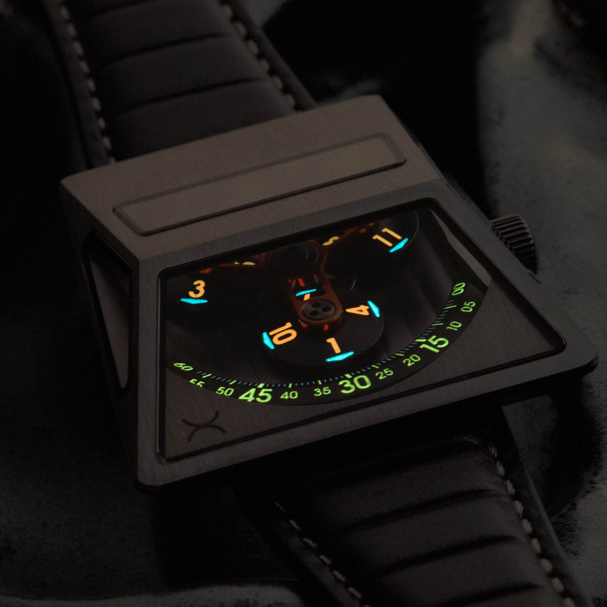 Vendetta X Automatic Gunmetal Orange | Xeric.com – Xeric Watches