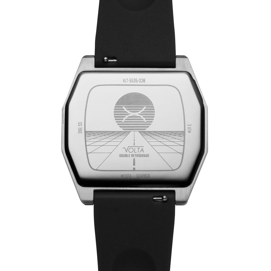 Volta Double Retrograde Silver Black Red