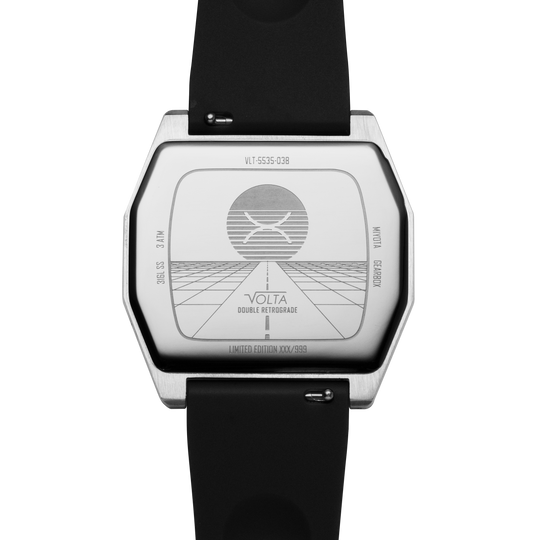 Volta Double Retrograde Silver Black Red