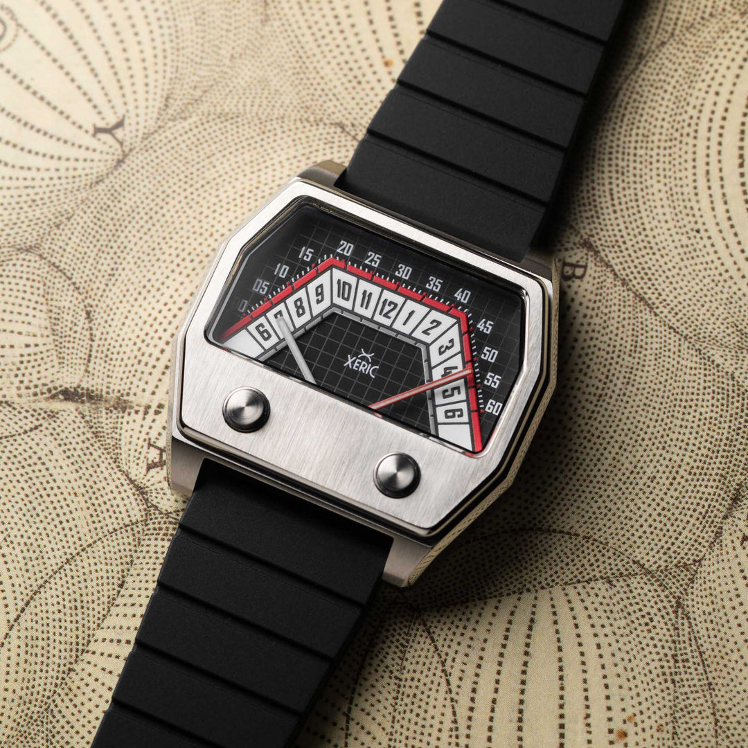 Volta Double Retrograde Silver Black Red