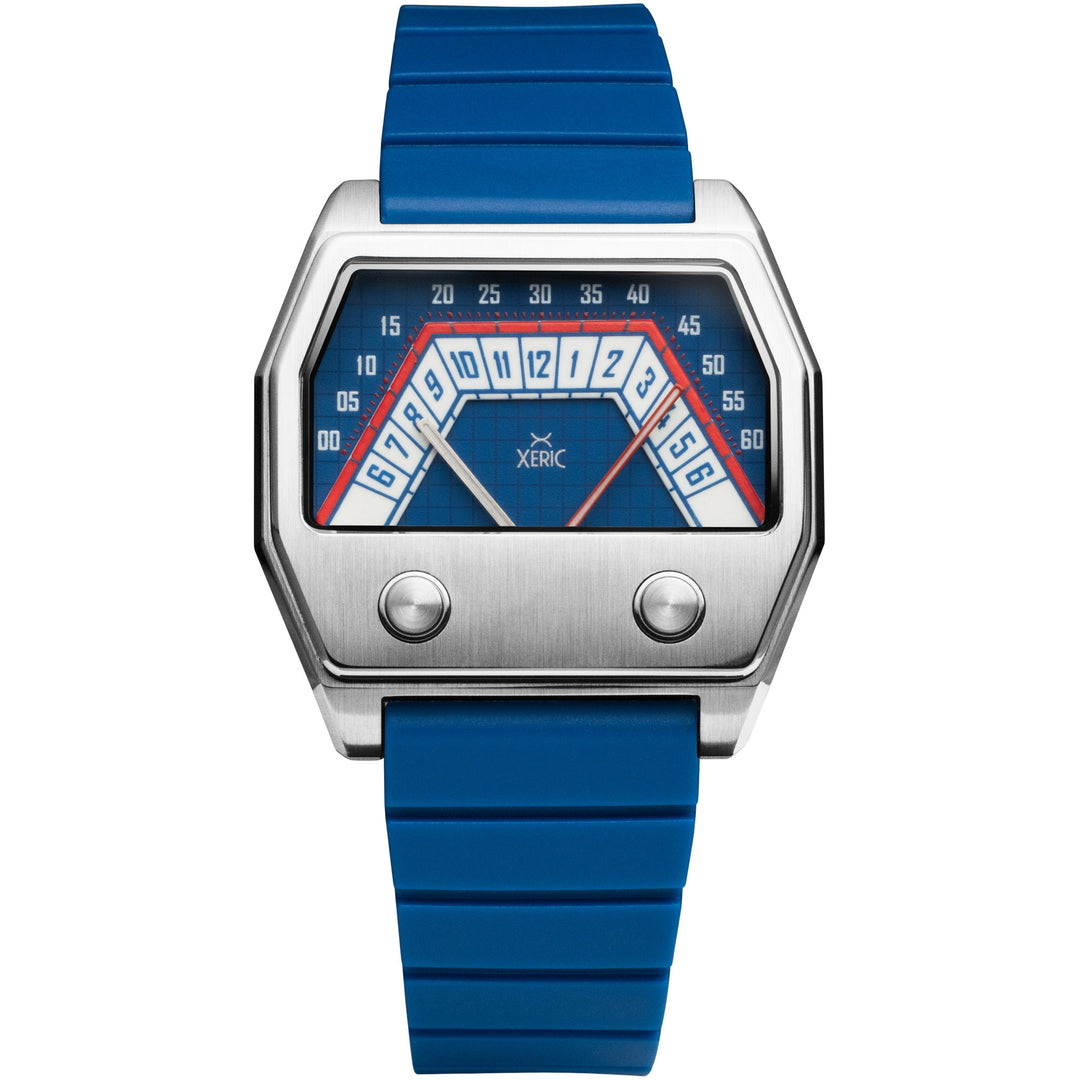 Volta Double Retrograde Silver Blue