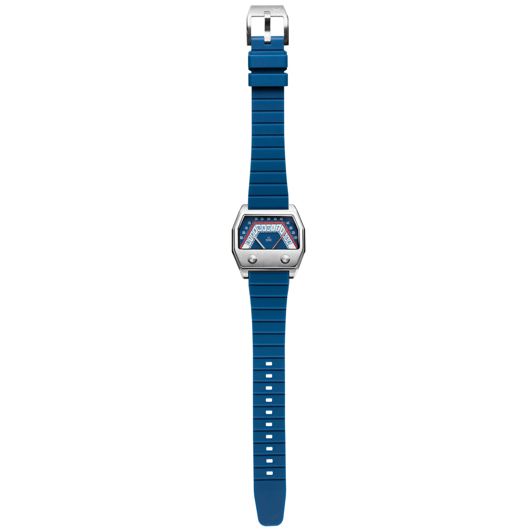 Volta Double Retrograde Silver Blue