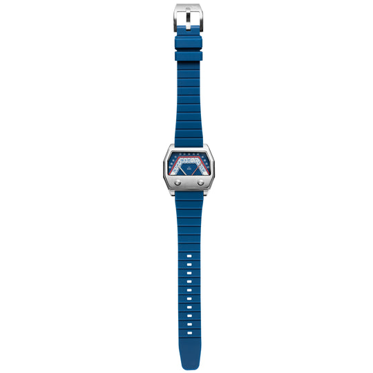 Volta Double Retrograde Silver Blue