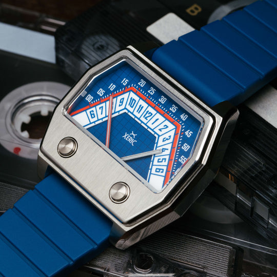 Volta Double Retrograde Silver Blue