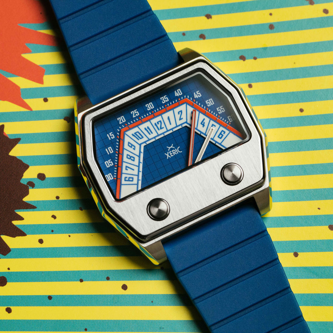 Volta Double Retrograde Silver Blue