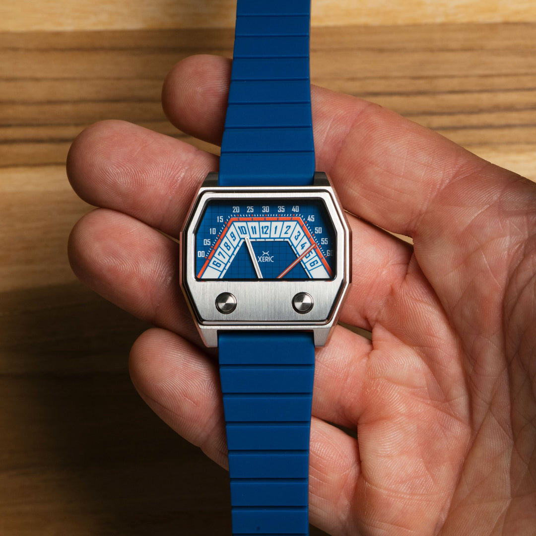 Volta Double Retrograde Silver Blue