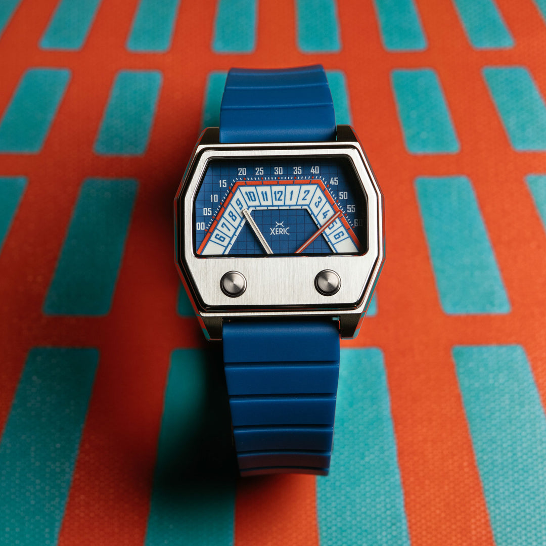 Volta Double Retrograde Silver Blue