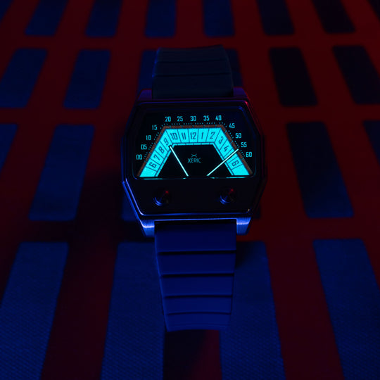 Volta Double Retrograde Silver Blue