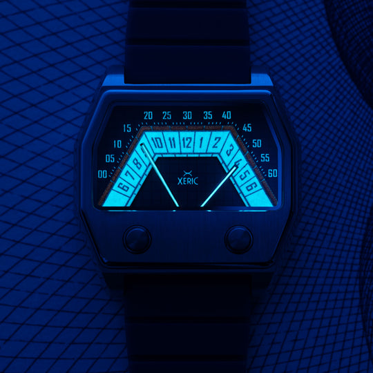 Volta Double Retrograde Silver Blue