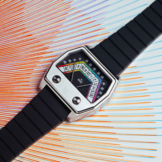 Volta Double Retrograde Silver Prism