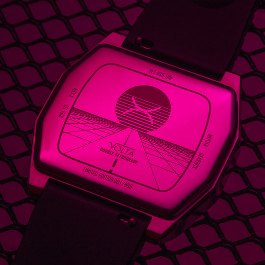 Volta Double Retrograde Silver Prism
