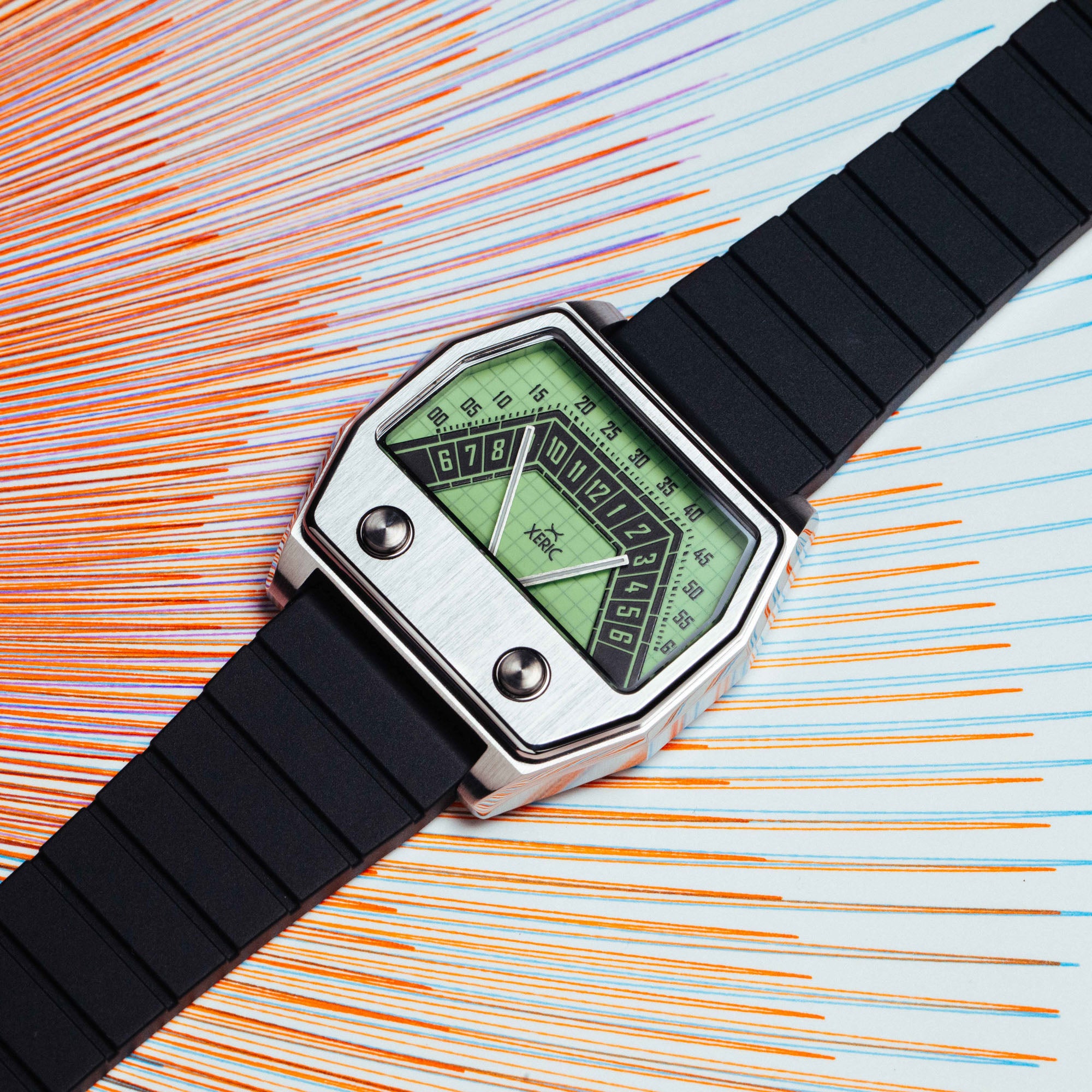 Volta Double Retrograde Vintage Mint | Xeric.com – Xeric Watches