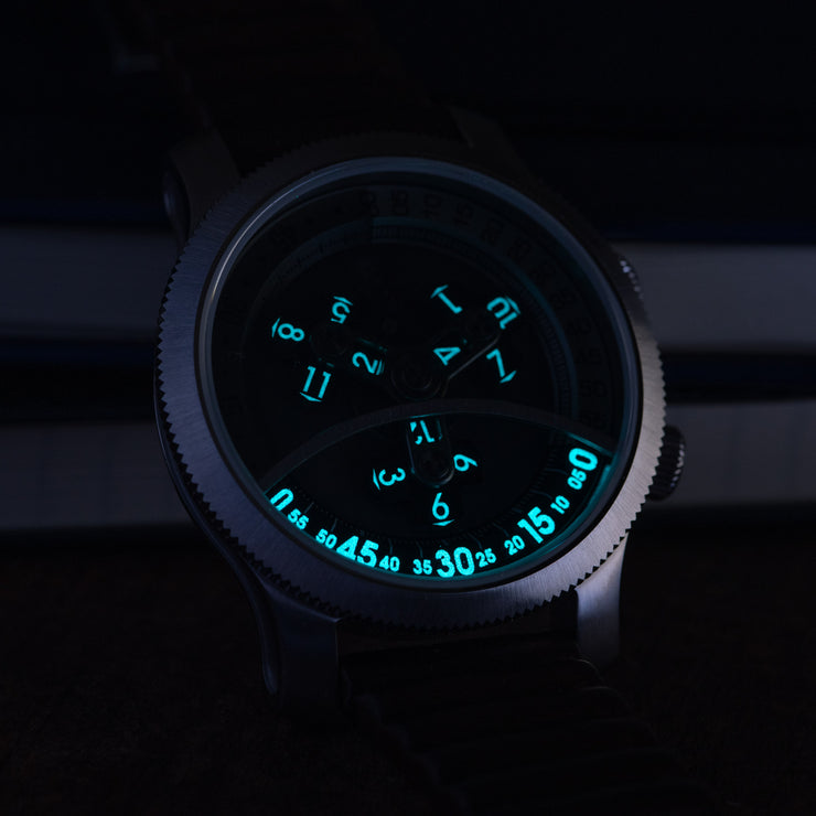 Vendetta Automatic Wandering Hour Silver Brown