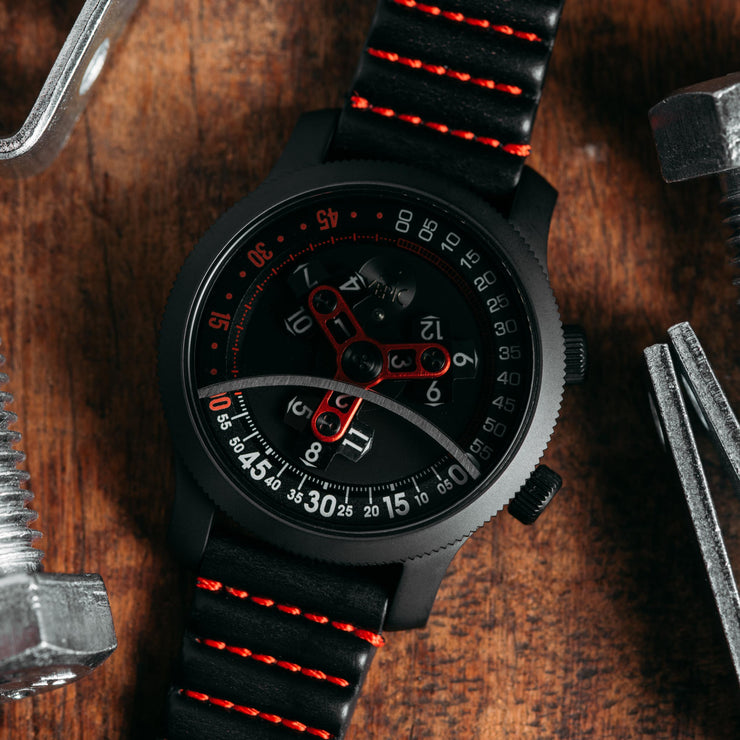 Vendetta Automatic Wandering Hour All Black Red