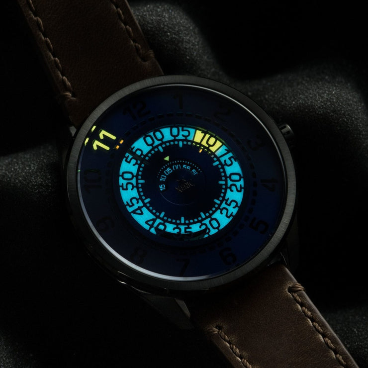 Xeric Cypher Automatic Tritium Blue Orange Limited Edition