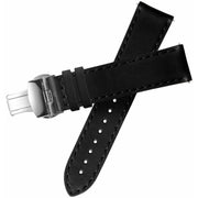 Xeric 20mm Horween Black Chromexcel Strap with Silver Deployant Clasp