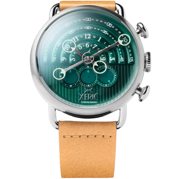 Xeric Halograph Chrono Sapphire Silver Pacific Green Xeric Xeric Watches