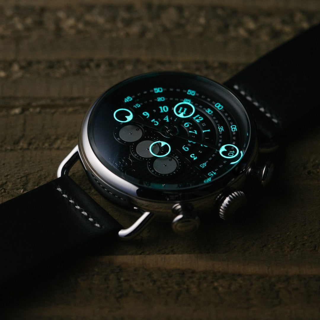 Xeric Halograph Chrono Sapphire Silver Black Xeric Xeric Watches